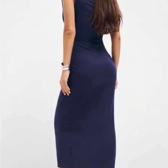 Reformation Tilda Dress in Navy XS NEW - Picture 3 of 7